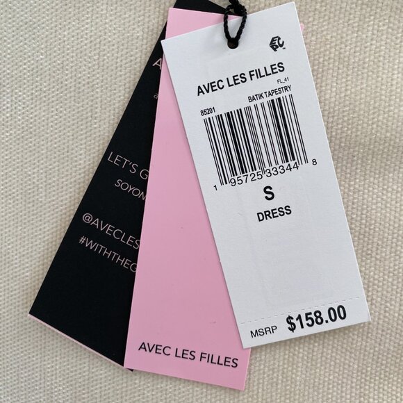 Avec Les Filles Ruffled Mini Dress in Batik Tapestry - S - Picture 6 of 8